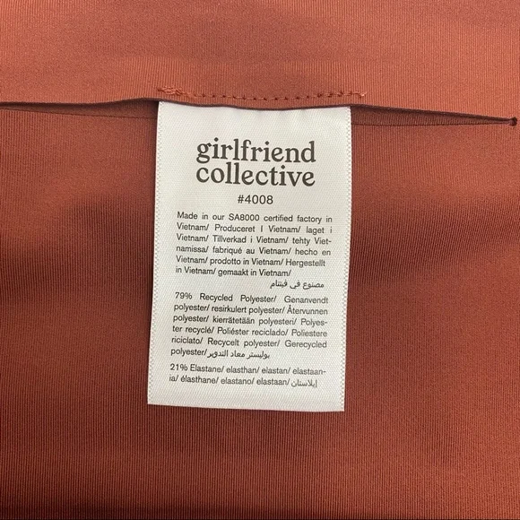 Girlfriend Collective Compressive High Waisted Leggings: Sedona/Ember (Rust) - Picture 12 of 13